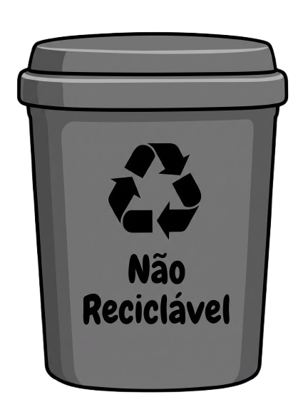 Lixeira cinza: não recicláveis