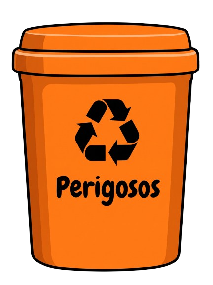 Lixeira laranja: resíduos perigosos