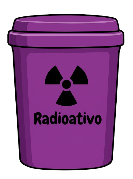 Lixeira roxa: resíduos radioativos