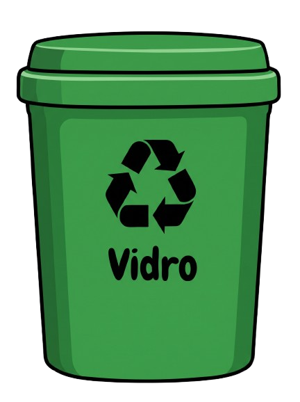 Lixeira verde: vidro